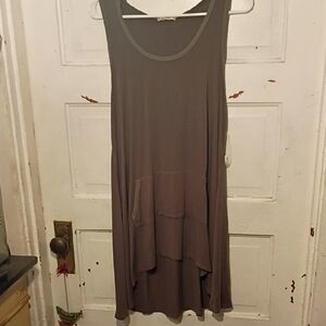 Forever 21 Taupe High Low Sleeveless Dress